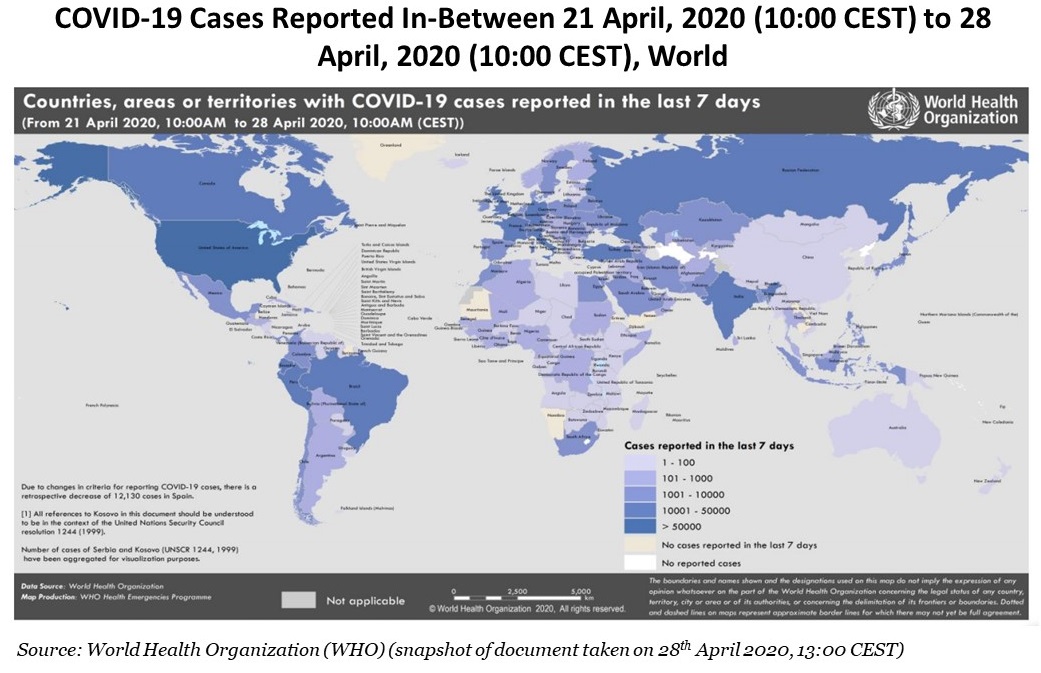 COVID-19 Cases Reported In-Between 21 April, 2020